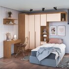 Guarda-roupa Solteiro Modulado 6 Peças Infinity Cedro|blush